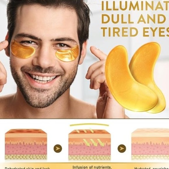 Under Eye Patches for Puffy Eyes and Dark Circles Pure Collagen and 24K Gold - Picture 3 of 8